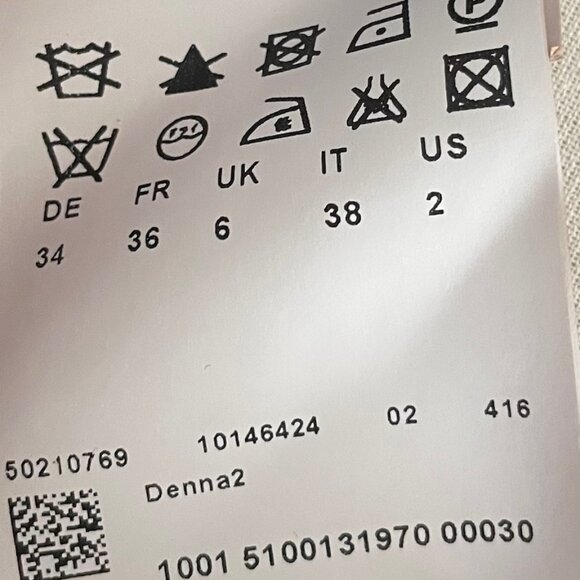 HUGO BOSS NAVY BLUE PUFF SLEEVE SHEATH DRESS- SIZE 2 - Picture 8 of 10